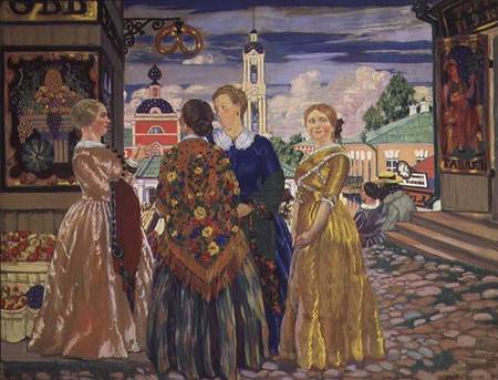 Merchant Women à Boris Michailowitsch Kustodiew