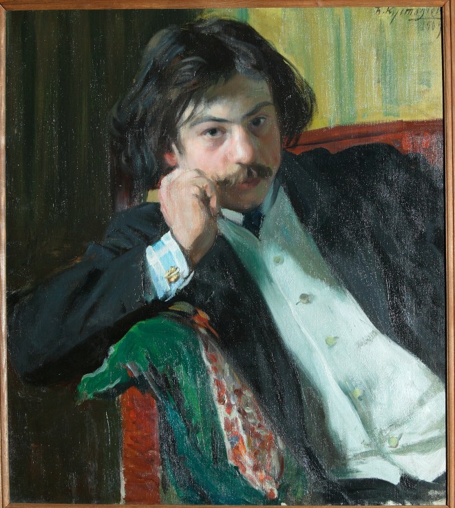 Portrait of the poet Janko Lavrin (1887-1986) à Boris Michailowitsch Kustodiew