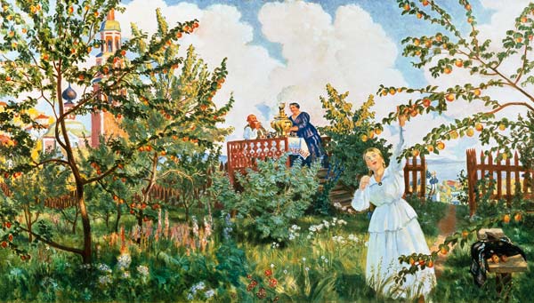 The Orchard à Boris Michailowitsch Kustodiew