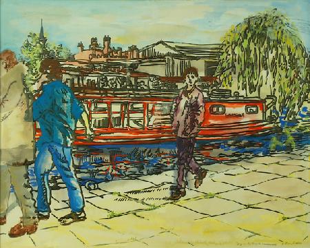 Boys on the Towpath, Camden Lock