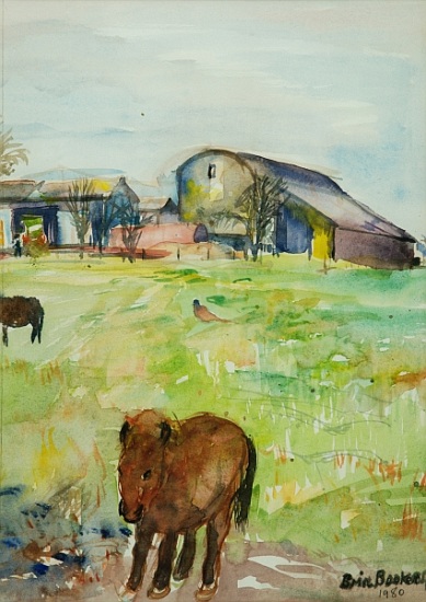 Pony in the Farm Meadow, East Green à Brenda Brin  Booker