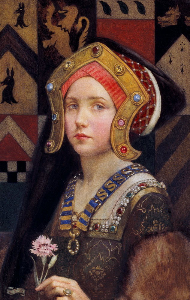 Head of a Tudor Girl à Brickdale Eleanor Fortescue