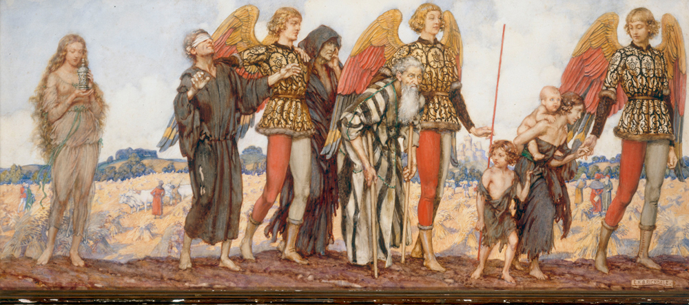 Angels leading the Poor à Brickdale Eleanor Fortescue