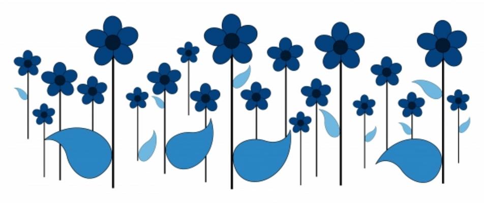 blaue Blumen à Brigitte Götz