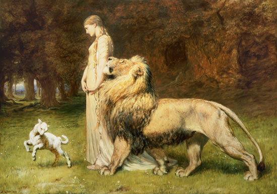 Una and the Lion, from Spenser's Faerie Queene à Briton Riviere
