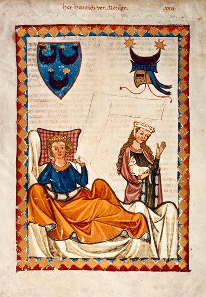 Heinrich von Morungen auf dem Ruhebett à Enluminures