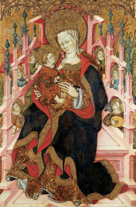 Virgin and Child Enthroned with Angels Making Music à Maître Burnham