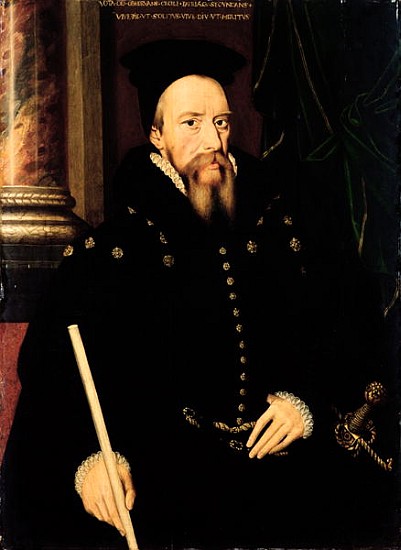 Portrait of William Cecil, 1st Baron Burghley (1520-98) Lord High Treasurer à (de ou d'après) Arnold von Brounckhorst