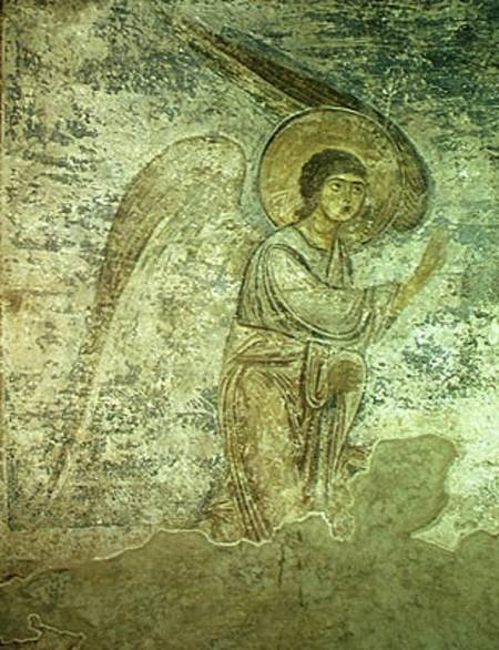The Archangel Gabriel, detail from the chapel interior à Byzantine
