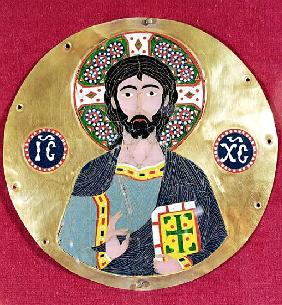 Christ Blessing, 10th-11th century (gold & enamel)
