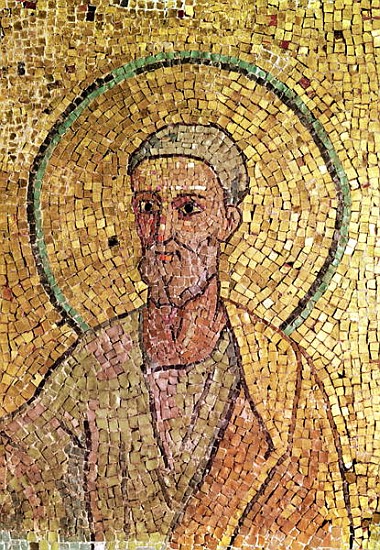 Detail of St. Peter, from the Crypt of St. Peter, c.700 AD (see also 151558) à École byzantine