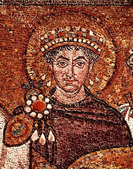 Emperor Justinian I (483-565) c.547 AD à École byzantine