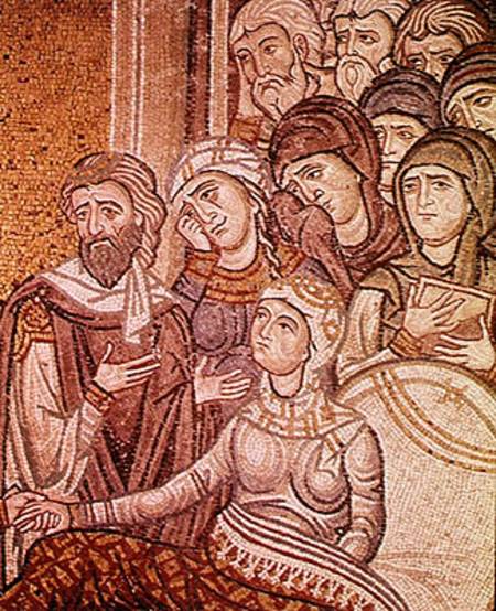The Raising of Jairus's Daughter  (detail) à École byzantine
