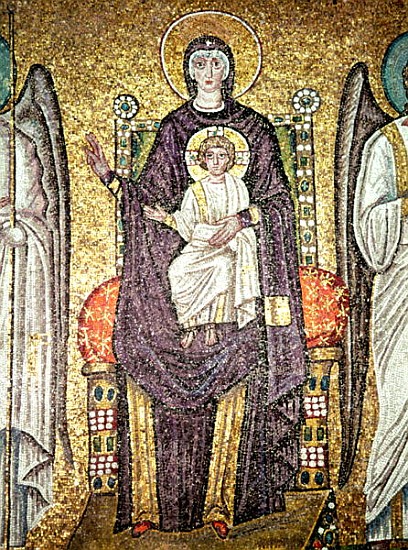 Virgin and Child, from the Procession of the Martyrs in the nave à École byzantine