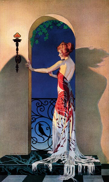 Fashionable 1920s Woman in Spain à C. Coles Phillips