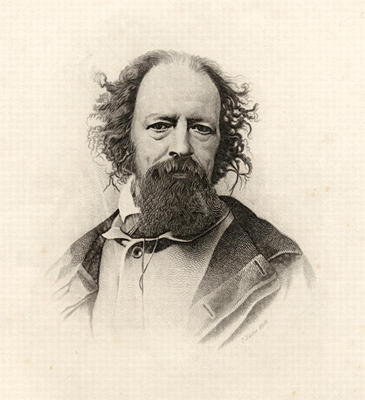 Portrait of Alfred, Lord Tennyson (1809-92) (engraving) à C. Laurie