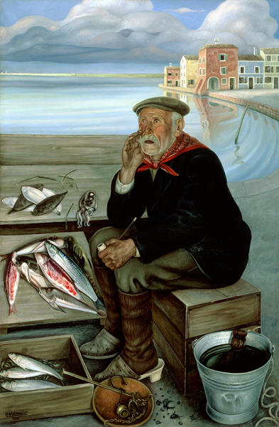 Venditore di pesce à Cagnaccio di San Pietro