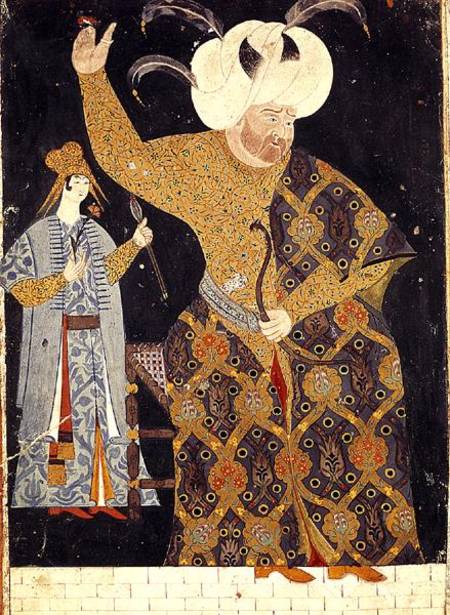 Portrait of Sultan Selim II (1524-74) firing a bow and arrow à called Nigari Reis Haydar
