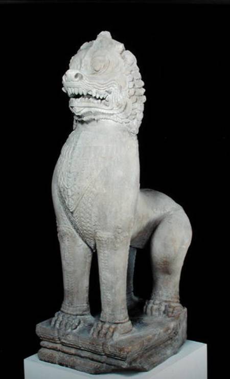 Lion, from Preah Khan, Bayon Style à Cambodgien