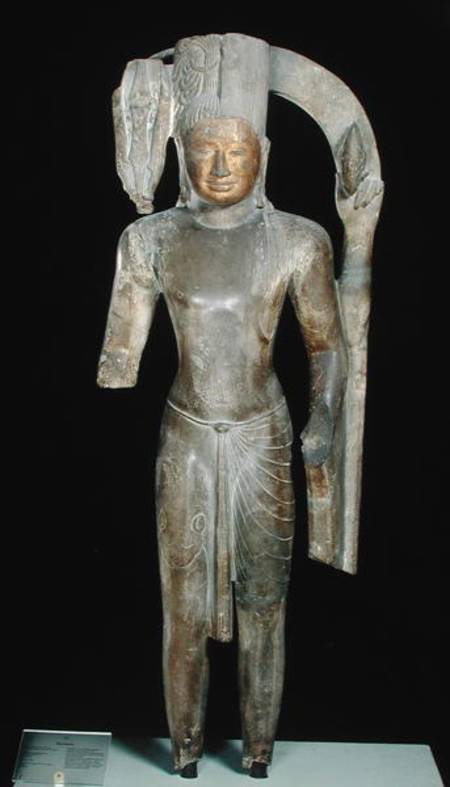 Standing statue of Harihara, Phnom Da Style, from Angkor Borei à Cambodgien