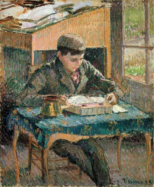 Rodo lisant à Camille Pissarro