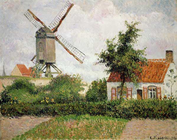 Moulin à vent à Knocke (la Belgique) à Camille Pissarro