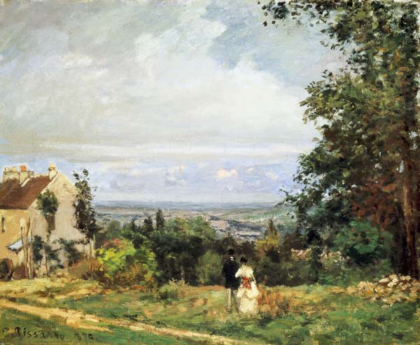Paysage près de Louveciennes à Camille Pissarro