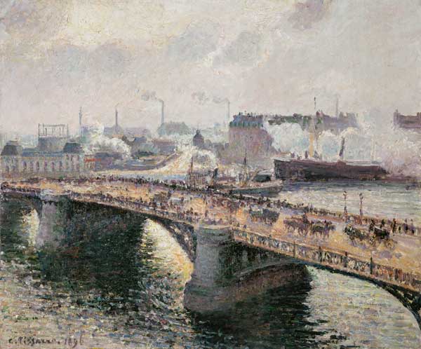 Les Boœeldieu-Bruecke à Rouen à Camille Pissarro