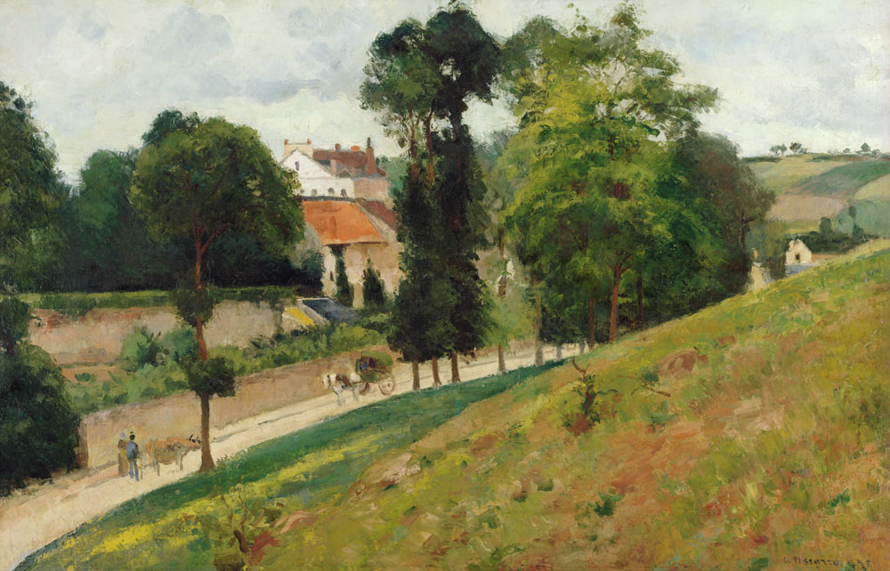 la rue Saint-Antoine à l'Hermitage, Pontoise à Camille Pissarro
