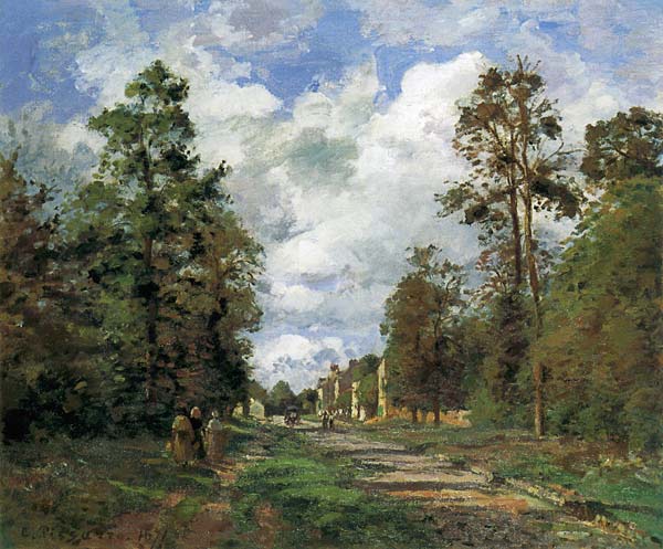La route vers Louveciennes à Camille Pissarro