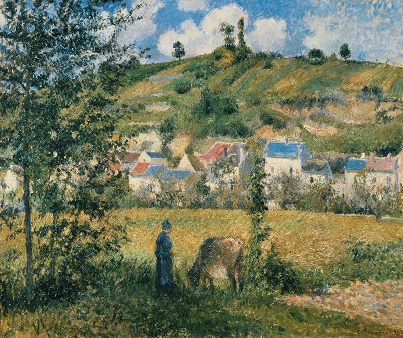 Landscape at Chaponval à Camille Pissarro