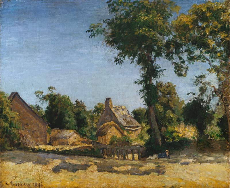 C.Pissarro, Landschaft (Dorf Melleraye) à Camille Pissarro