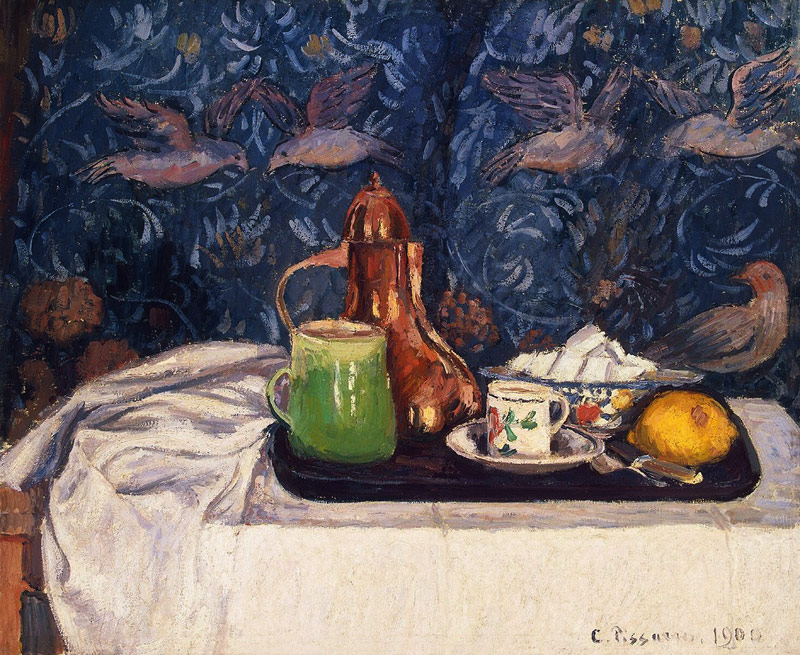 Still Life with a Coffeepot à Camille Pissarro