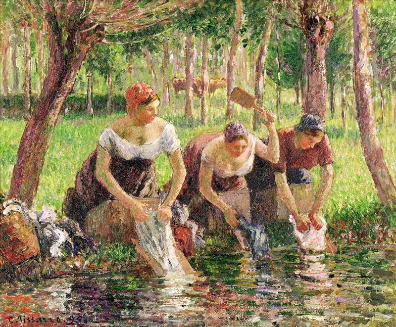 The Washerwomen, Eragny à Camille Pissarro