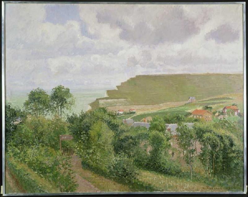vue de Berneval à Camille Pissarro