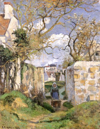 paysanne avec la brouette à Camille Pissarro