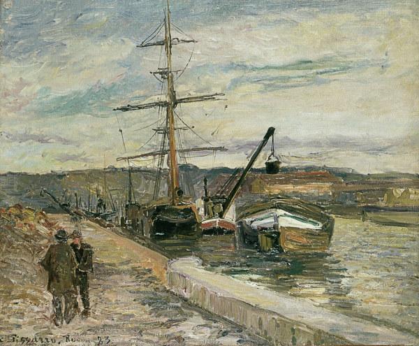 Camille Pissarro / Port of Rouen / 1883 à Camille Pissarro
