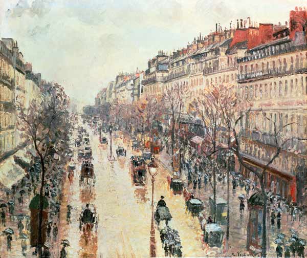 The Boulevard Montmartre à Camille Pissarro
