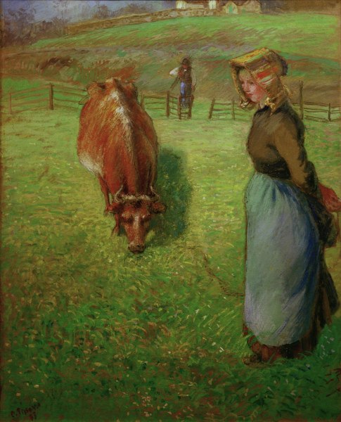 C.Pissarro, Bäuerin mit Kuh à Camille Pissarro