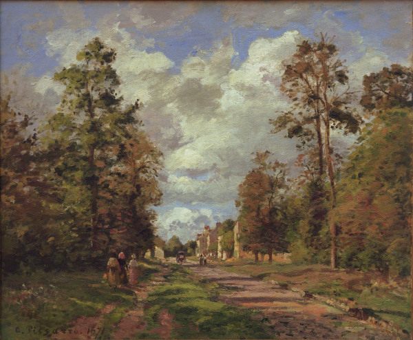 C.Pissarro, Die Straße von Louveciennes à Camille Pissarro