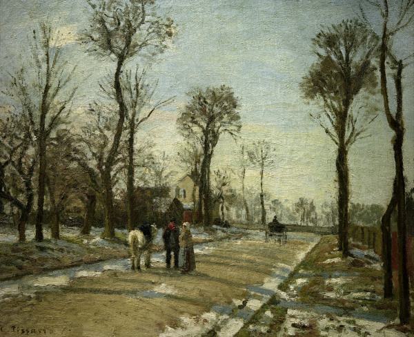 C.Pissarro, Louveciennes Wintersonne à Camille Pissarro