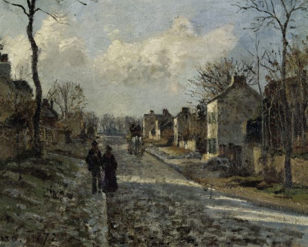 C.Pissarro, Road in Louvecienne / Detail à Camille Pissarro