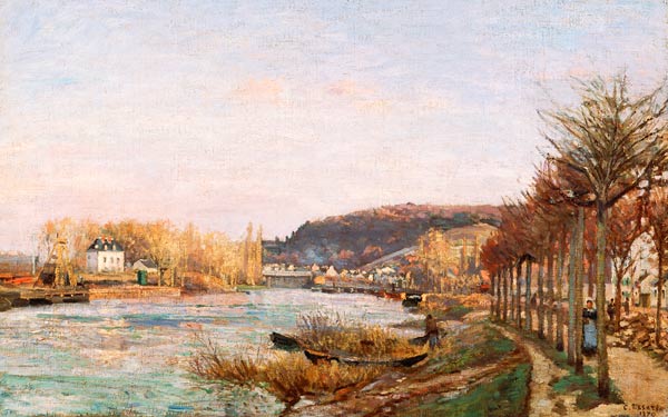The Seine at Bougival à Camille Pissarro