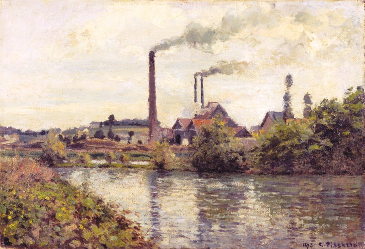 The Factory at Pontoise à Camille Pissarro