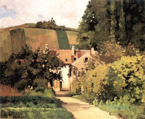 rue de village à Pontoise à Camille Pissarro