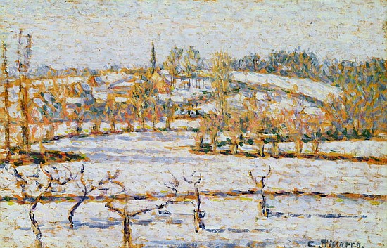 Effect of Snow at Eragny, c.1886 à Camille Pissarro