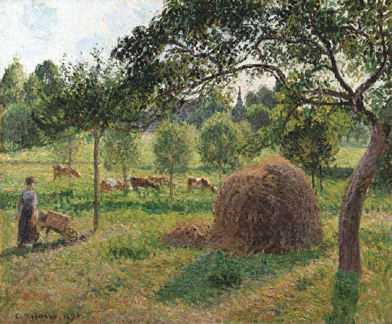 Ein bedeckter tag in Eragny à Camille Pissarro