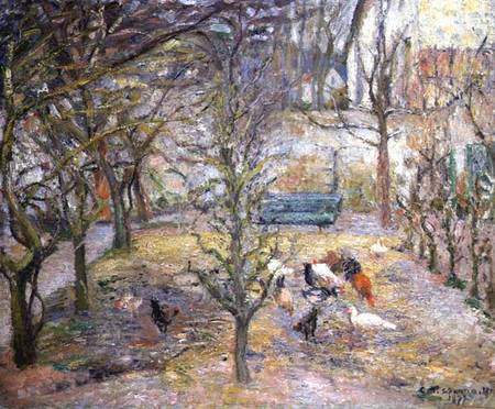 The Farmyard à Camille Pissarro