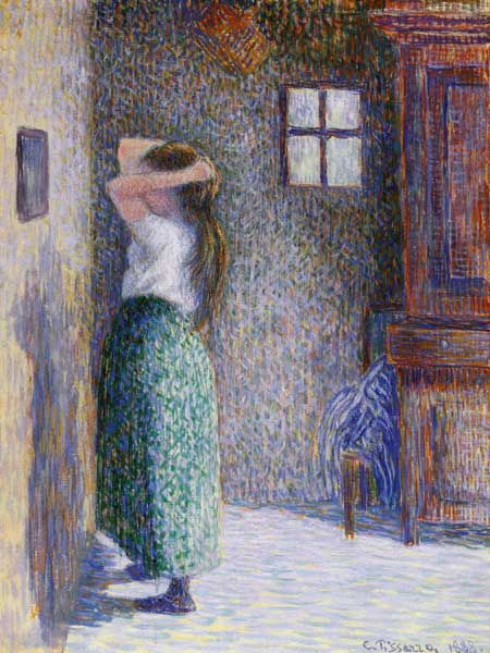 Femme devant un miroir à Camille Pissarro