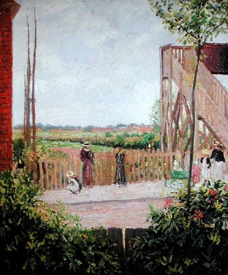 The Footbridge, Bath Road, Bedford Park à Camille Pissarro